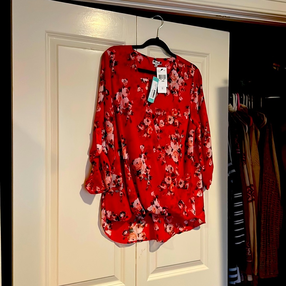 Kut from the Cloth Pink Floral Blouse